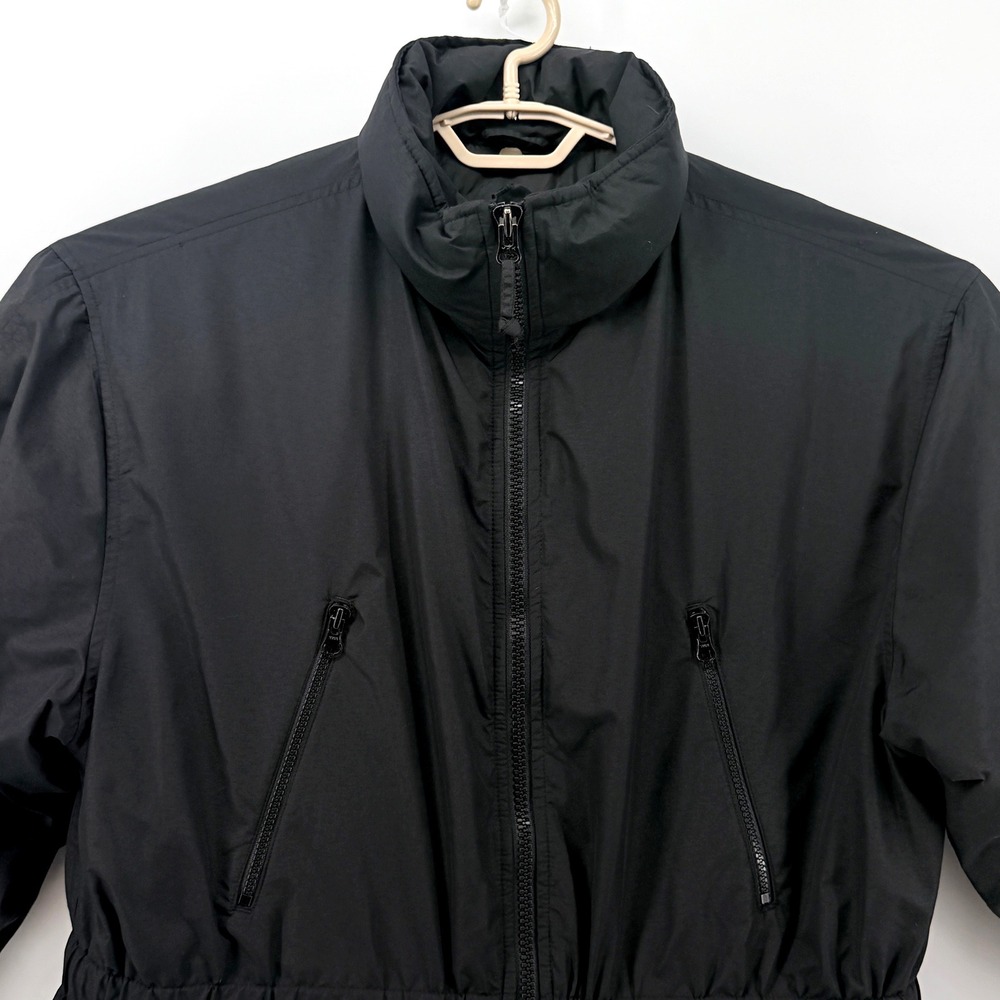Eddie Bauer Puffer Jacket Womens Large Black Goose Down Parka Skiing